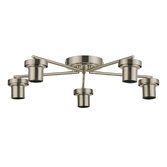Photograph: Idolite Devine Satin Nickel 5 Light Flush Ceiling (FRAME ONLY)
