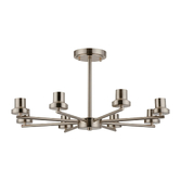 Photograph: Idolite Devine Satin Nickel 8 Light Upward Semi Ceiling (FRAME ONLY)