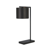 Photograph: Idolite Devine Table Lamp, 1 Light E27, Satin Black/Slate 20x16.5cm Satin Shade