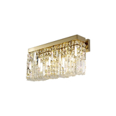 Photograph: Idolite Dividi Gold Finish 3 Light Crystal Wall Light