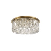 Photograph: Idolite Dividi Gold Finish 8 Light Large Flush Crystal Ceiling Light