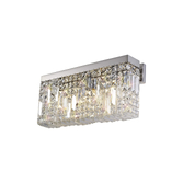 Photograph: Idolite Dividi Polished Chrome 3 Light Crystal Wall Light