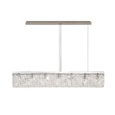 Photograph: Idolite Dividi Polished Chrome 7 Light Linear Bar Crystal Pendant