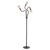 Photograph: Idolite Dolomite Satin Black Finish 3 Light Flexible Floor Lamp