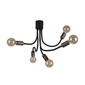 Photograph: Idolite Dolomite Satin Black Finish 5 Light Flexible Ceiling Light