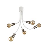 Photograph: Idolite Dolomite Satin White Finish 5 Light Flexible Ceiling Light