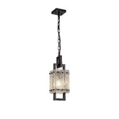 Photograph: Idolite Drakensberg Matt Black Finish 1 Light Pendant