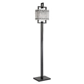 Photograph: Idolite Drakensberg Matt Black Finish 2 Light Floor Lamp