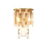 Photograph: Idolite Duskie Matt Gold Wall Light Complete With Clear Glass