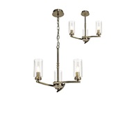 Photograph: Idolite Euston Antique Brass 3 Light Chandelier