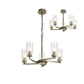 Photograph: Idolite Euston Antique Brass 5 Light Chandelier