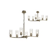 Photograph: Idolite Euston Antique Brass 6 Light Linear Pendant