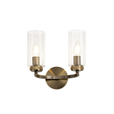 Photograph: Idolite Euston Antique Brass Double Wall Light