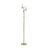 Photograph: Idolite Euston Polished Gold 3 Light Floor Lamp