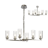 Photograph: Idolite Euston Polished Nickel 6 Light Linear Pendant