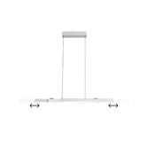 Photograph: Idolite Ezra Extendable Linear Pendant : 24W LED: 4000K: Sand White/Aluminium