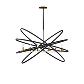 Photograph: Idolite Genesis 6 Light Black And Gold Oval Linear Pendant