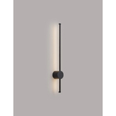 Photograph: Idolite Ghent Slim Linear Exterior Wall Lamp: 12W LED: 3000K: IP54: Black