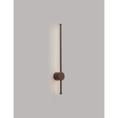 Photograph: Idolite Ghent Slim Linear Exterior Wall Lamp: 12W LED: 3000K: IP54: Dark Brown