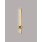 Photograph: Idolite Ghent Slim Linear Exterior Wall Lamp: 12W LED: 3000K: IP54: Sand Gold