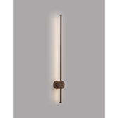 Photograph: Idolite Ghent Slim Linear Exterior Wall Lamp: 14W LED: 3000K: IP54: Dark Brown