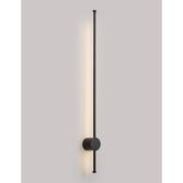Photograph: Idolite Ghent Slim Linear Exterior Wall Lamp: 20W LED: 3000K: IP54: Black