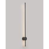 Photograph: Idolite Ghent Slim Linear Exterior Wall Lamp: 20W LED: 3000K: IP54: Dark Grey