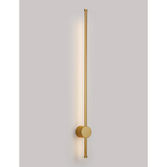 Photograph: Idolite Ghent Slim Linear Exterior Wall Lamp: 20W LED: 3000K: IP54: Sand Gold