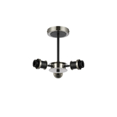 Photograph: Idolite Haughton IP Semi Ceiling (FRAME ONLY), 3 x E14, Satin Nickel/Satin Black