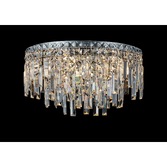 Photograph: Idolite Hayes Polished Chrome 9 Light Flush Crystal Bathroom Ceiling Light - IP44