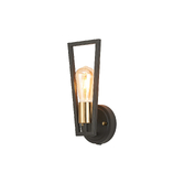 Photograph: Idolite Helm Gold & Satin Black Single Wall Light
