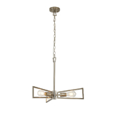 Photograph: Idolite Helm Satin Nickel & Polished Nickel 3 Light Pendant