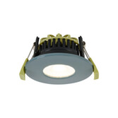 Photograph: Idolite Imre 4/6/8W: Triac Dimmable 4CCT LED Fire Rated Downlight: Cool Grey Fascia: Cut Out: 70mm: 400/600/800lm: 60 Deg: IP65 DRIVER INC. 5yrs Wrnty