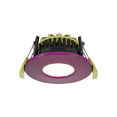 Photograph: Idolite Imre 4/6/8W: Triac Dimmable 4CCT LED Fire Rated Downlight: Plum Fascia: Cut Out: 70mm: 400/600/800lm: 60 Deg: IP65 DRIVER INC. 5yrs Wrnty