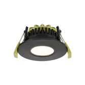 Photograph: Idolite Imre 4/6/8W: Triac Dimmable 4CCT LED Fire Rated Downlight: With Graphite Fascia: Cut Out: 70mm: 400/600/800lm: 60 Deg: IP65 DRIVER INC. 5yrs Wrnty
