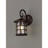 Photograph: Idolite Jada Antique Bronze Finish Exterior Wall Light C/W Clear Glass - IP44