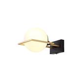 Photograph: Idolite Julikske Matt Black/Painted Gold Wall Light