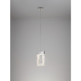 Photograph: Idolite Karoma Polished Chrome LED Single Pendant Light - 3000K