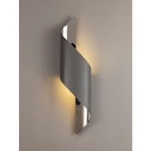 Photograph: Idolite Kenton Anthracite/Polished Chrome Large LED Wall Light - 3000K