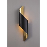 Photograph: Idolite Kenton Sand Black/Gold Large LED Wall Light - 3000K