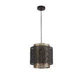 Photograph: Idolite Korab Matt Black/Satin Gold Large Single Pendant