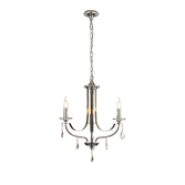 Photograph: Idolite Kunlun Polished Chrome Finish 3 Light Crystal Chandelier