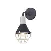 Photograph: Idolite Lenin Anthracite/Matt White Small Industrial Exterior Wall Light - IP65