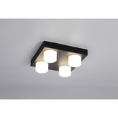 Photograph: Idolite Licancabur Sand Black 4 Light LED Bathroom Ceiling Light - IP44, 4000K