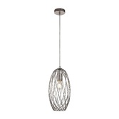 Photograph: Idolite Loughton Polished Nickel Cylinder Single Pendant