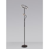 Photograph: Idolite Mayor Black 2 Light Adjustable Led Floor Lamp C/W Remote Control - 3000K-6000K