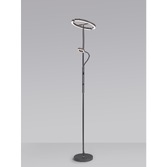 Photograph: Idolite Mayor Dark Grey 2 Light Adjustable Led Floor Lamp C/W Remote Control - 3000K-6000K