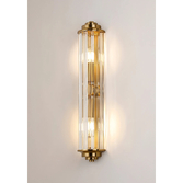 Photograph: Idolite Million 2 Light Gold Finish Crystal Bathroom Wall Light - IP44