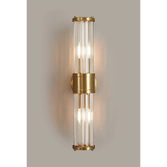 Photograph: Idolite Million 2 Light Gold Finish Up And Down Crystal Bathroom Wall Light - IP44