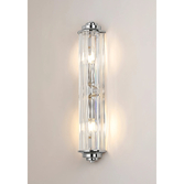 Photograph: Idolite Million 2 Light Polished Chrome Crystal Bathroom Wall Light - IP44